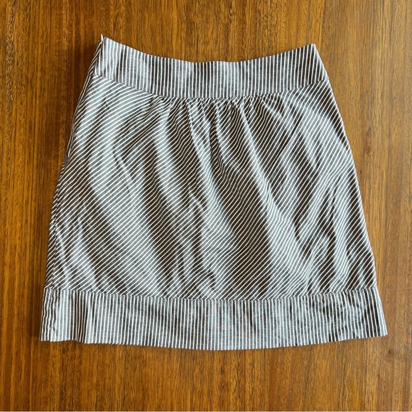 Final Touch Grey & White Stripe Mini Skirt Small WITH POCKETS! - Picture 8 of 8